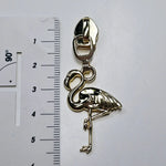 Zipper Flamingo Gold - Reißverschluss Schieber Gr.5