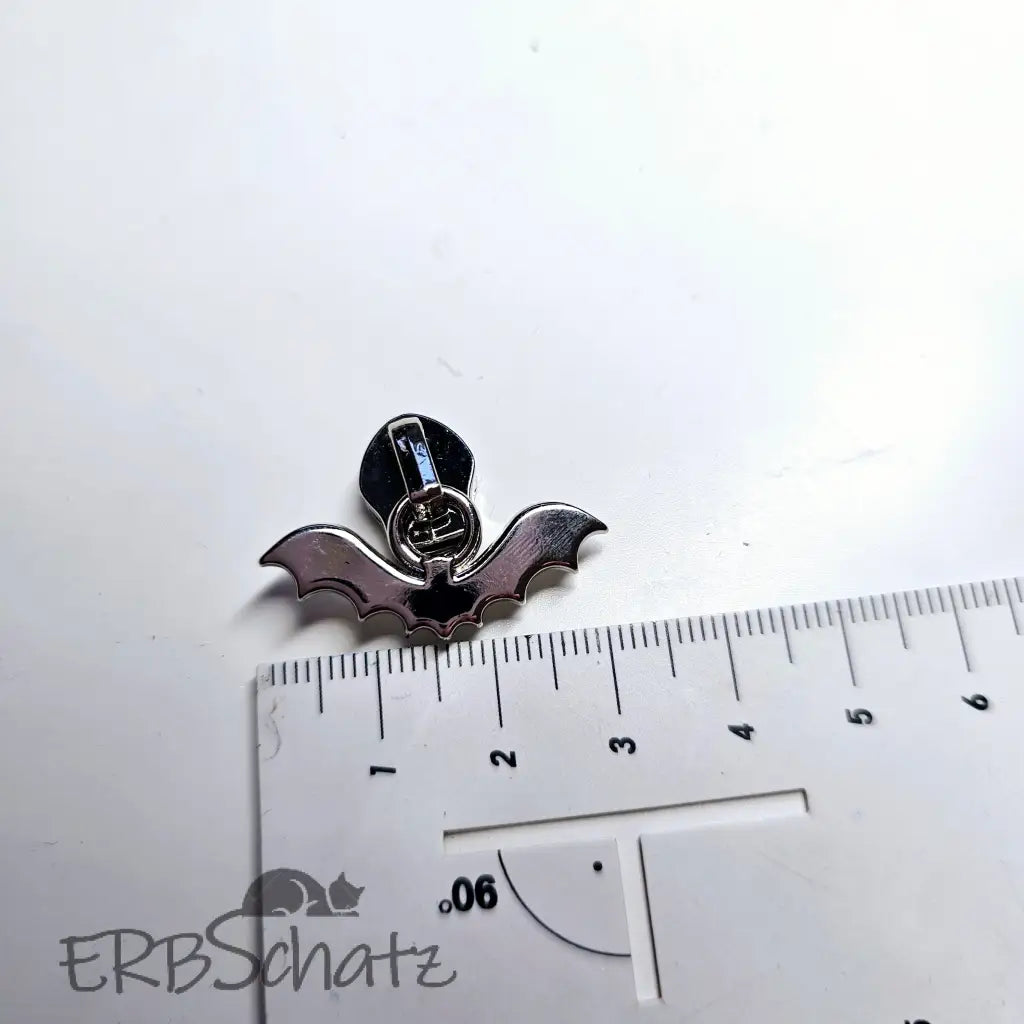 Zipper Fledermaus Regenbogen - Reißverschluss Schieber Gr.5