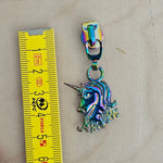 Zipper Flower Unicorn Rainbow - Reißverschluss Schieber Gr.5