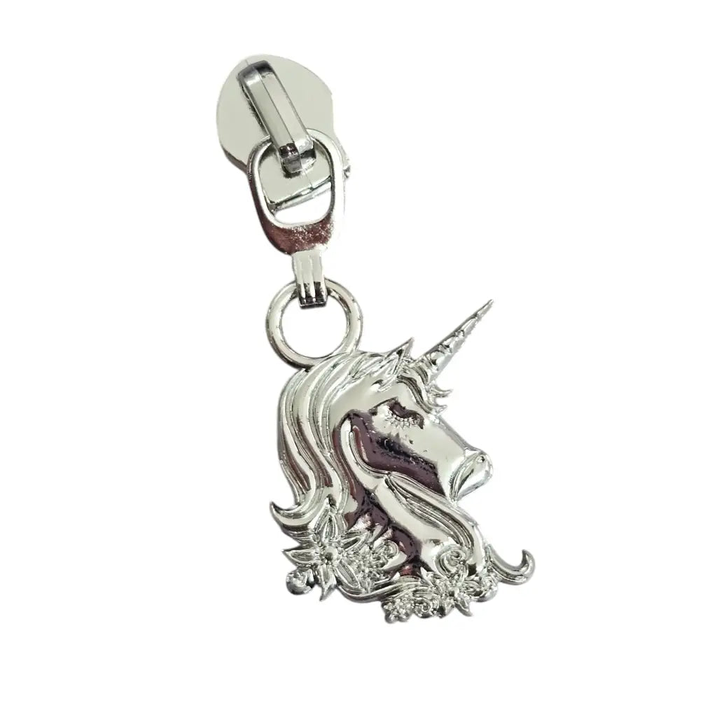 Zipper Flower Unicorn Rainbow - Reißverschluss Schieber Gr.5