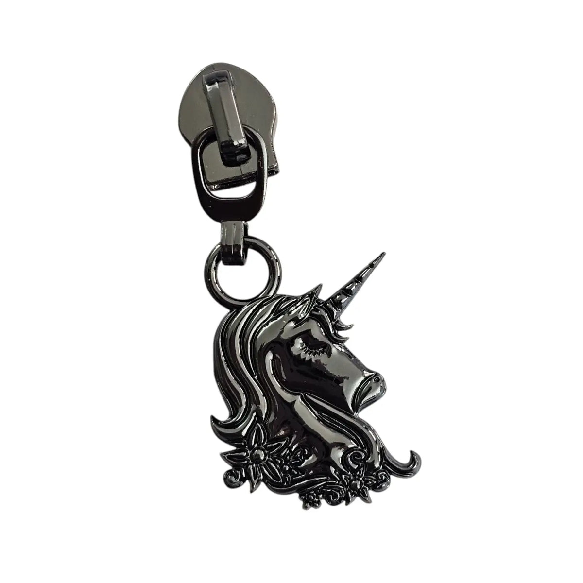 Zipper Flower Unicorn Rainbow - Reißverschluss Schieber Gr.5