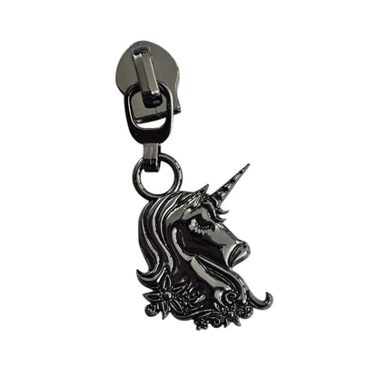 Zipper Flower Unicorn Rainbow - Reißverschluss Schieber Gr.5