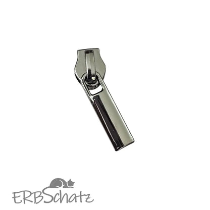 Zipper gerade Form (Gr. 3) Gun Metal - Reißverschluss