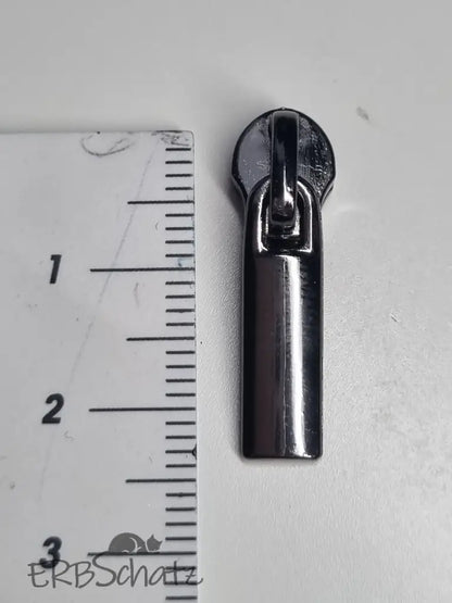 Zipper gerade Form (Gr. 3) Gun Metal - Reißverschluss
