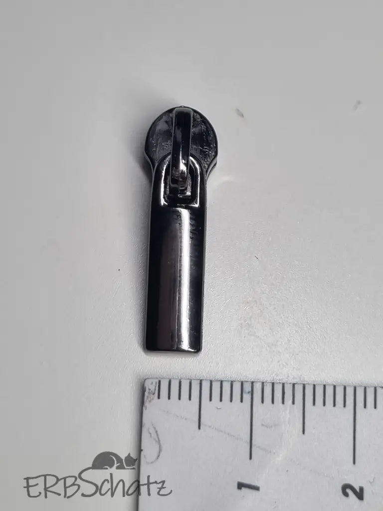 Zipper gerade Form (Gr. 3) Gun Metal - Reißverschluss