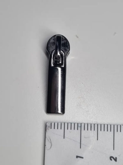 Zipper gerade Form (Gr. 3) Gun Metal - Reißverschluss