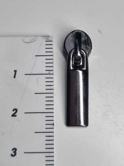 Zipper gerade Form (Gr. 3) Gun Metal - Reißverschluss