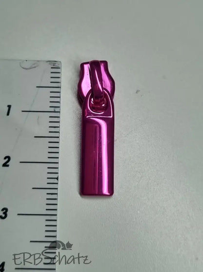 Zipper gerade Form metallic Colours (Gr. 3) Pink