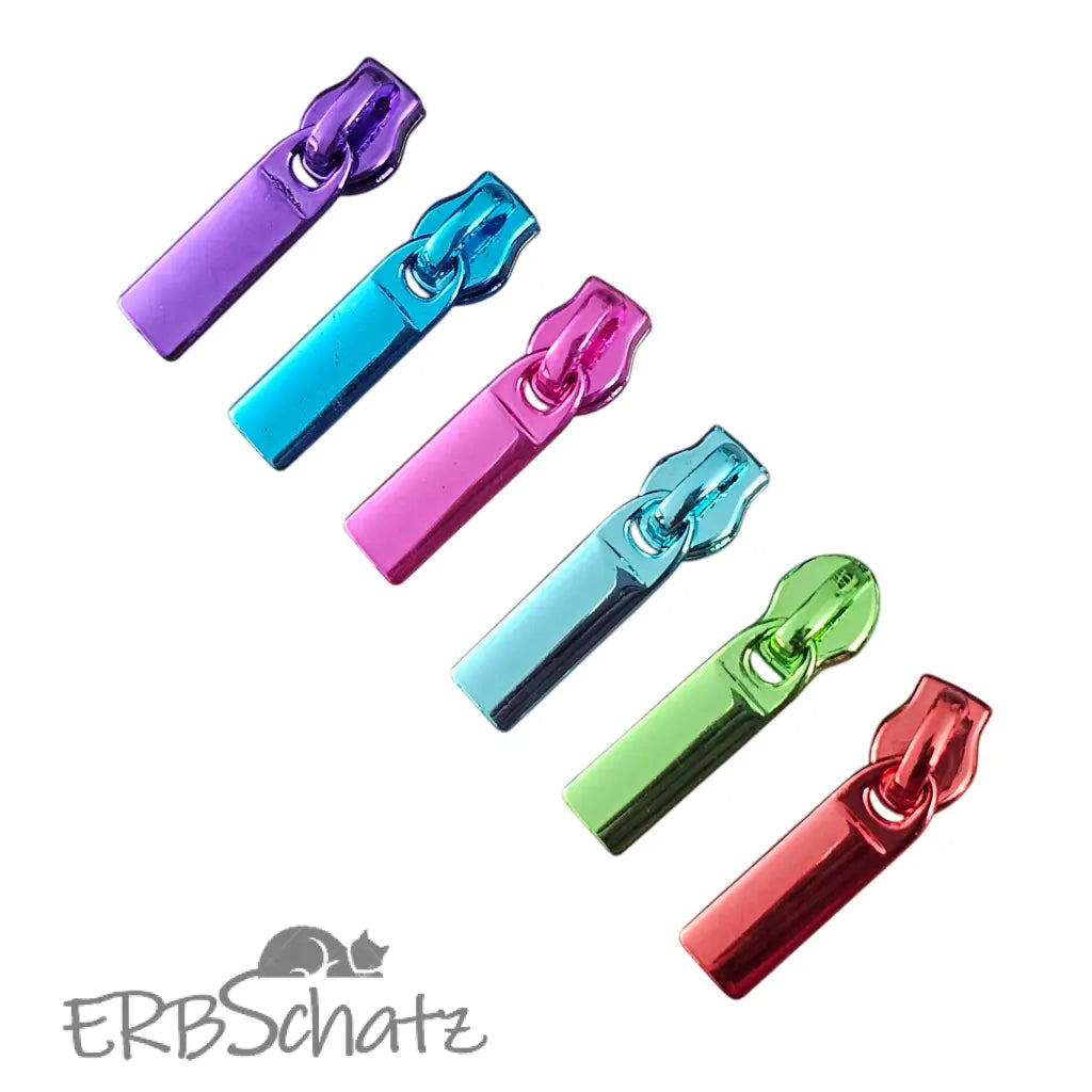 Zipper gerade Form metallic Colours (Gr. 3) Pink