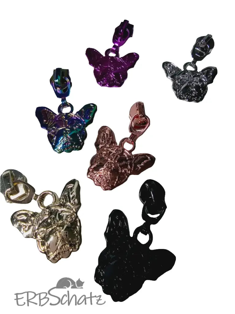 Zipper Frenchie Rainbow - Reißverschluss Schieber Gr.5