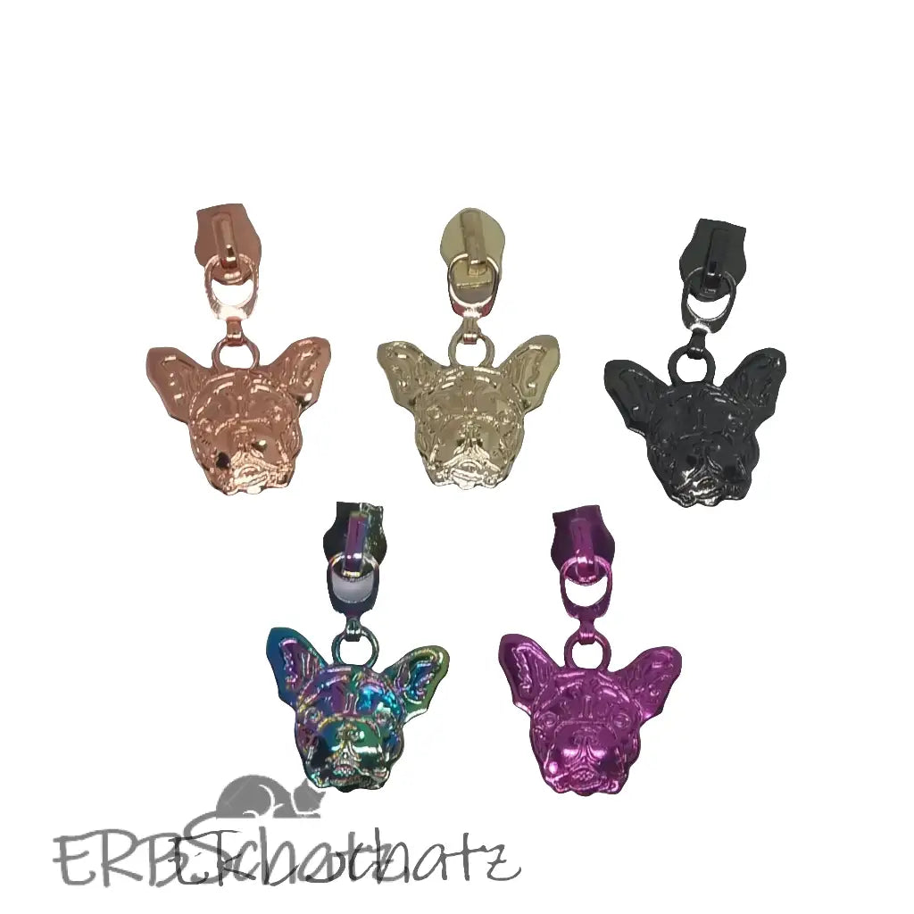 Zipper Frenchie Rainbow - Reißverschluss Schieber Gr.5