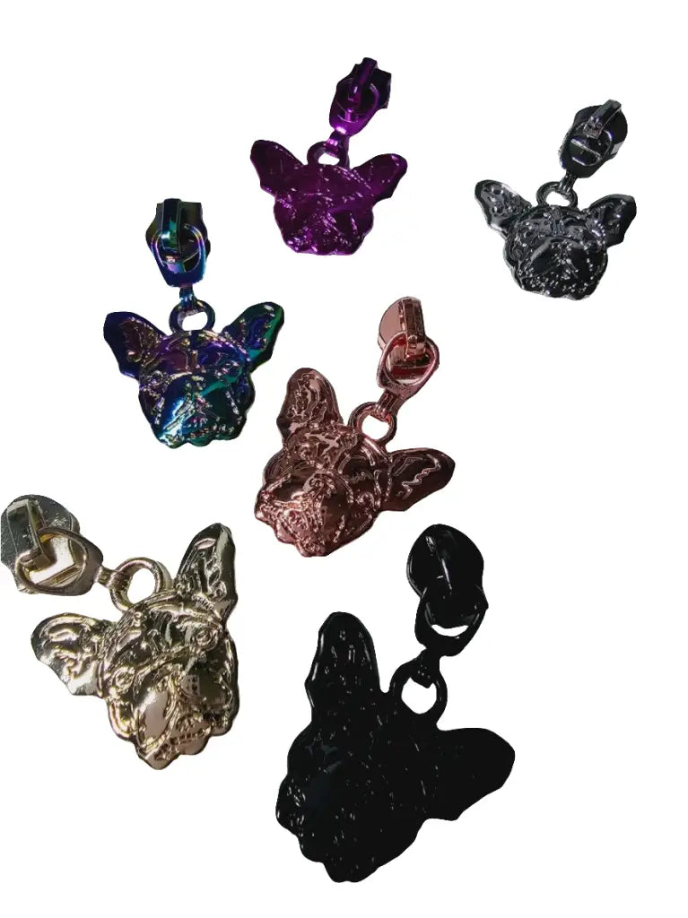 Zipper Frenchie Rainbow - Reißverschluss Schieber Gr.5