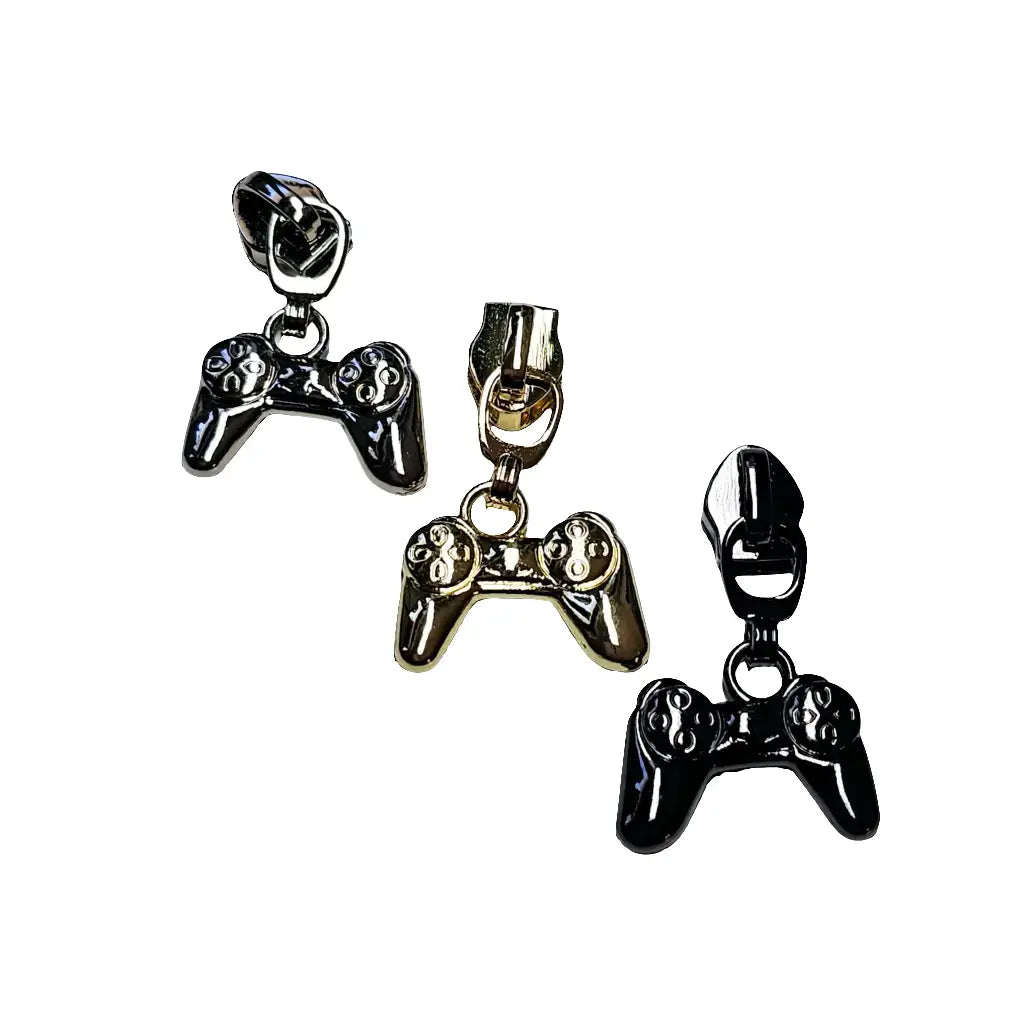 Zipper Gamepad Gold - Reißverschluss Schieber Gr.5