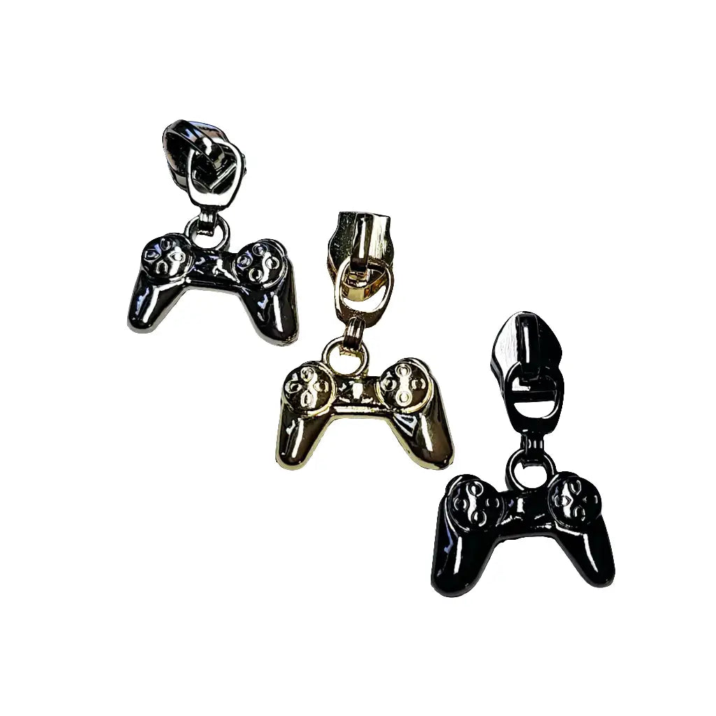 Zipper Gamepad Gold - Reißverschluss Schieber Gr.5