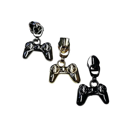 Zipper Gamepad Gold - Reißverschluss Schieber Gr.5