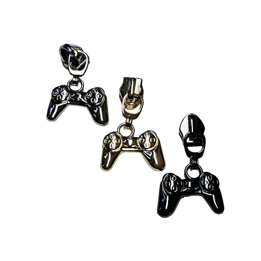 Zipper Gamepad Gold - Reißverschluss Schieber Gr.5