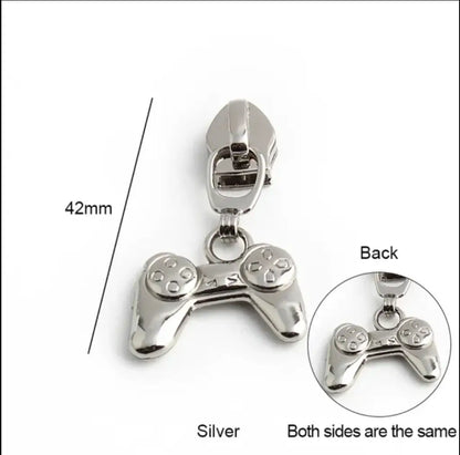 Zipper Gamepad Gold - Reißverschluss Schieber Gr.5