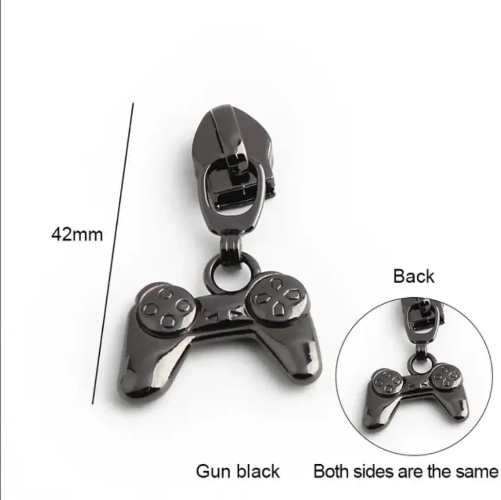 Zipper Gamepad Gold - Reißverschluss Schieber Gr.5
