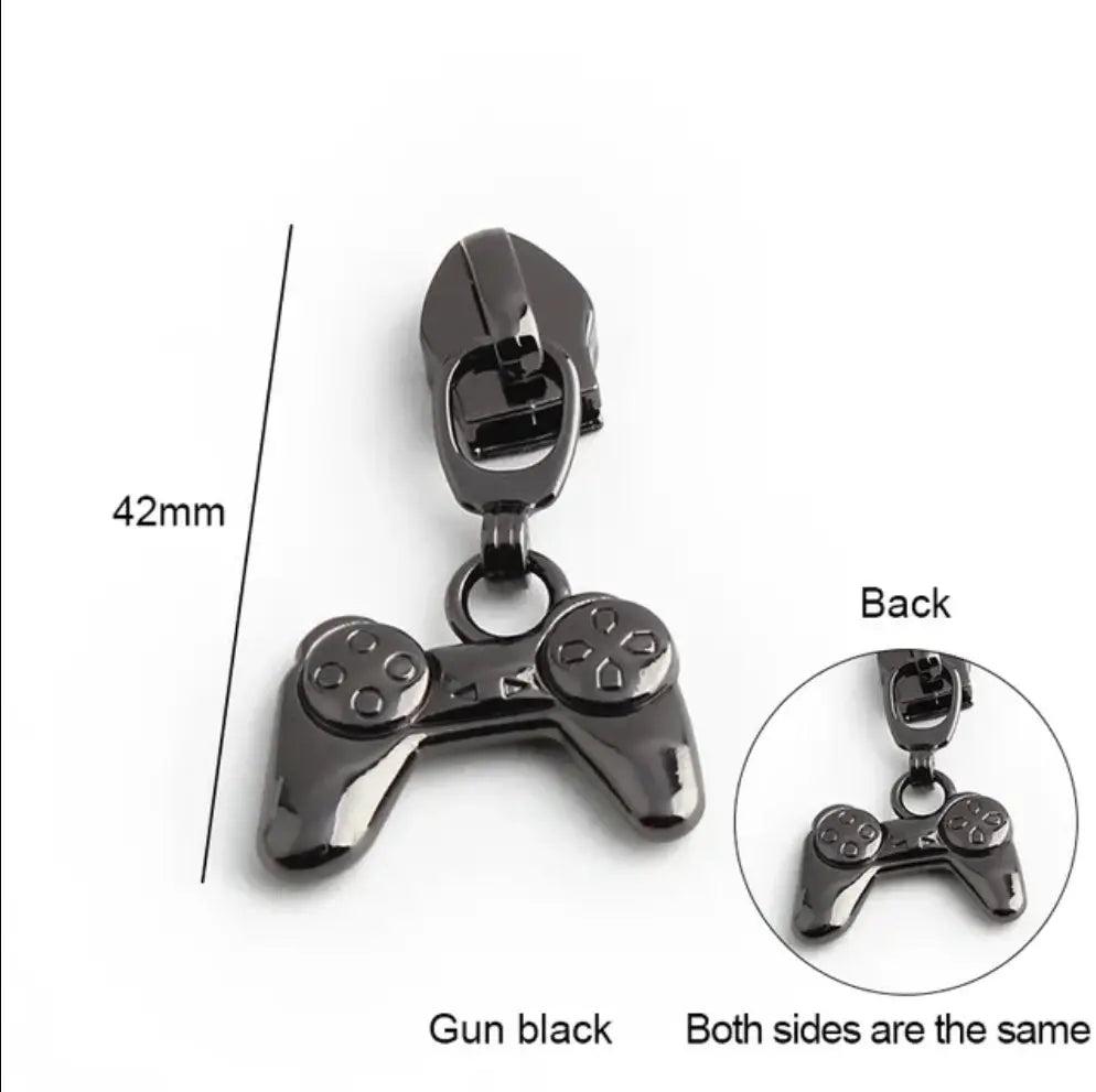 Zipper Gamepad Gold - Reißverschluss Schieber Gr.5