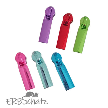 Zipper gerade Form metallic Colours