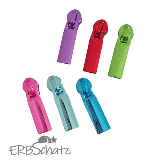 Zipper gerade Form metallic Colours