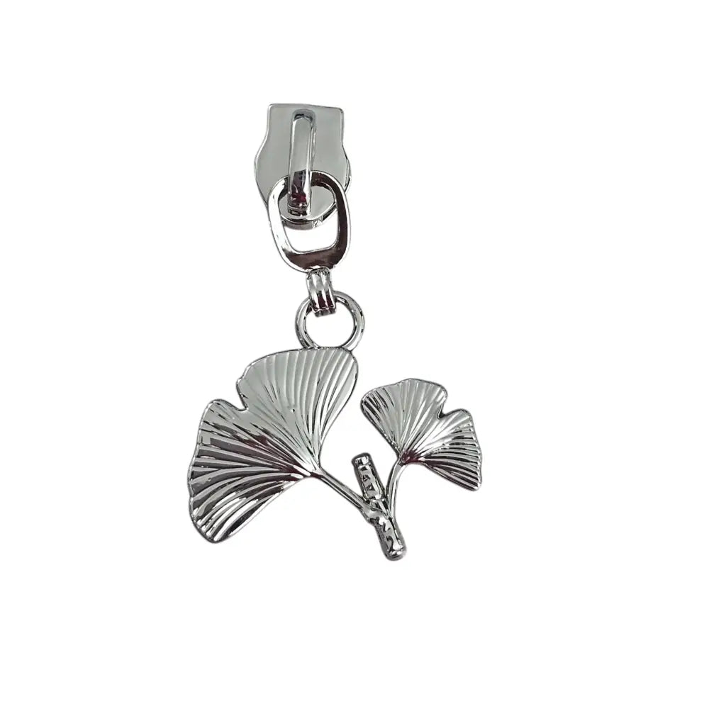 Zipper Ginkgo Blatt Rainbow - Reißverschluss Schieber Gr.5