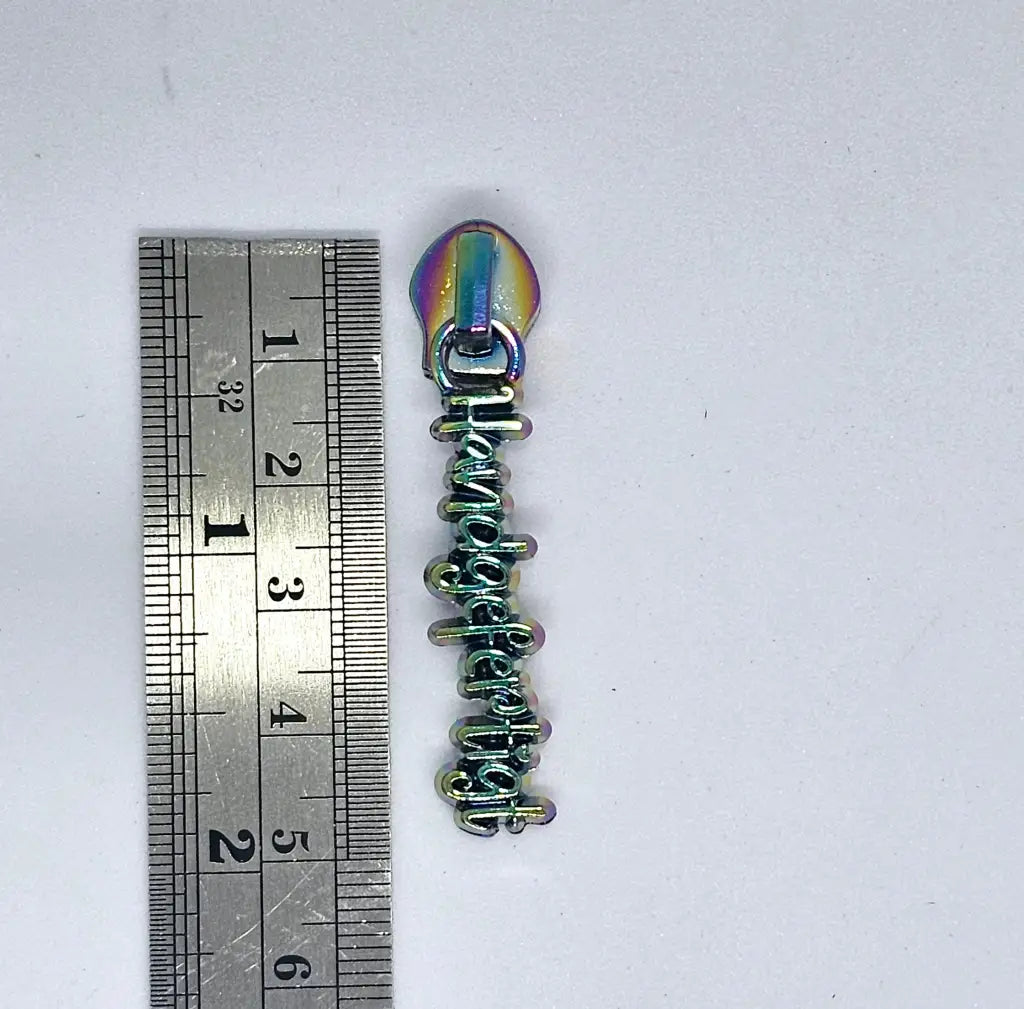 Zipper ’Handgefertigt’ Rainbow - Reißverschluss Schieber