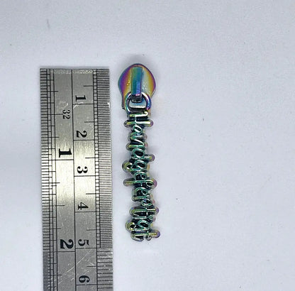 Zipper ’Handgefertigt’ Rainbow - Reißverschluss Schieber