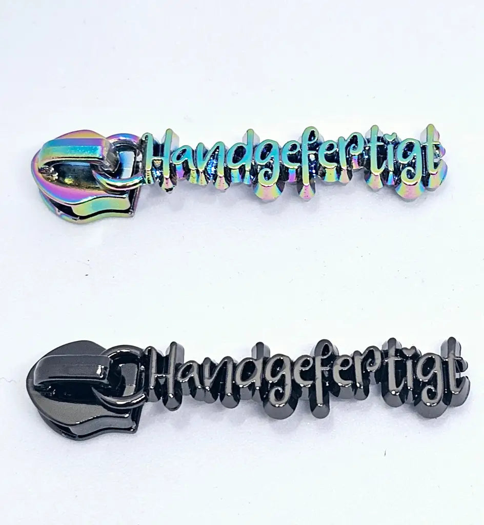 Zipper ’Handgefertigt’ Rainbow - Reißverschluss Schieber