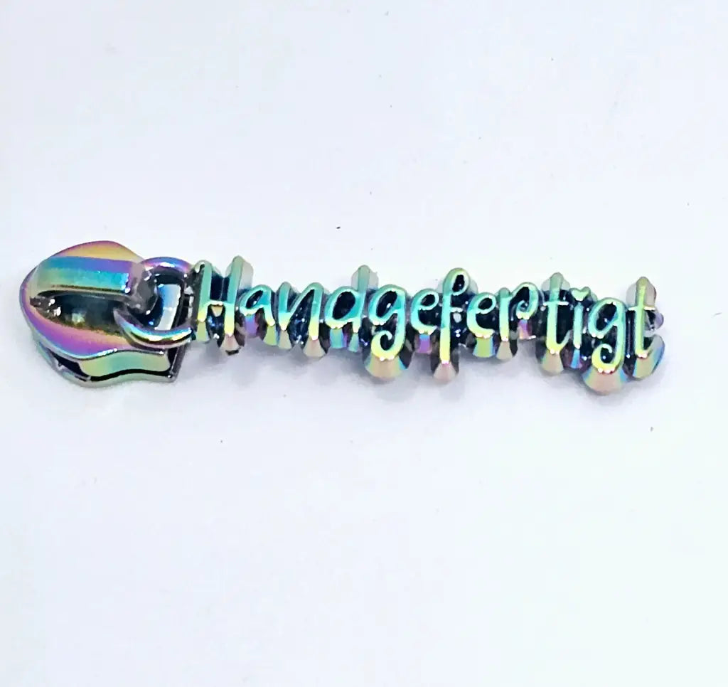Zipper ’Handgefertigt’ Rainbow - Reißverschluss Schieber