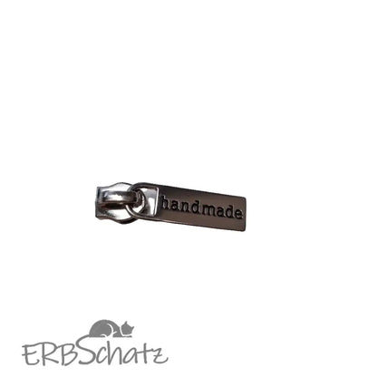 Zipper ’Handmade’ Gold - Reißverschluss Schieber Gr.5