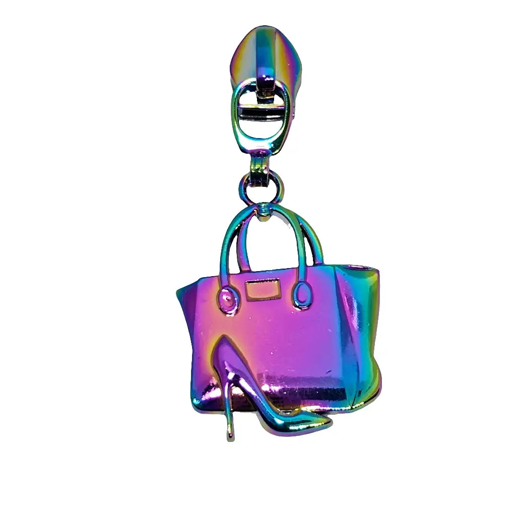 Zipper Handtasche Rainbow - Reißverschluss Schieber Gr.5