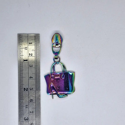 Zipper Handtasche Rainbow - Reißverschluss Schieber Gr.5