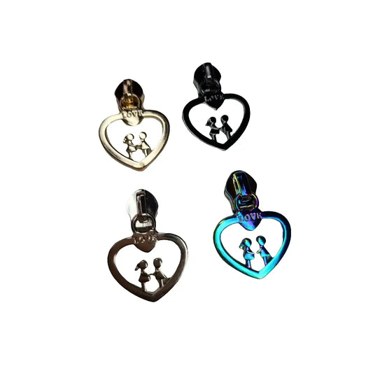 Zipper Herz Liebe Regenbogen - Reißverschluss Schieber Gr.5