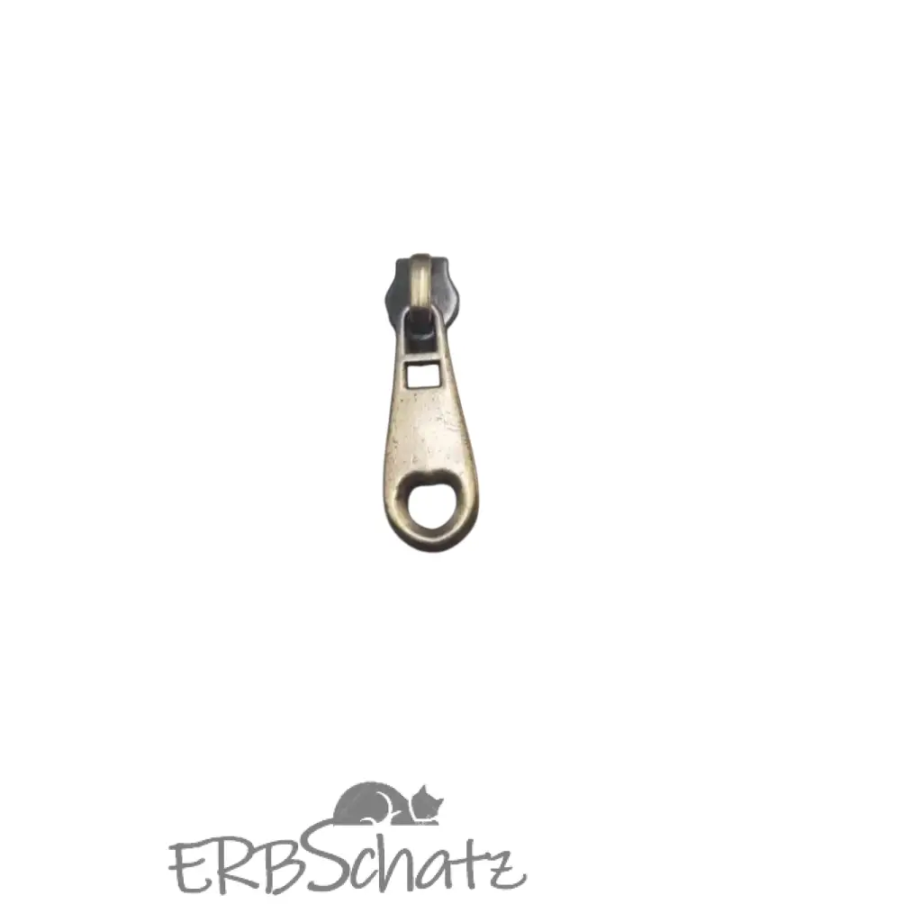 Zipper Herz schlicht (Gr. 3) - Bronze