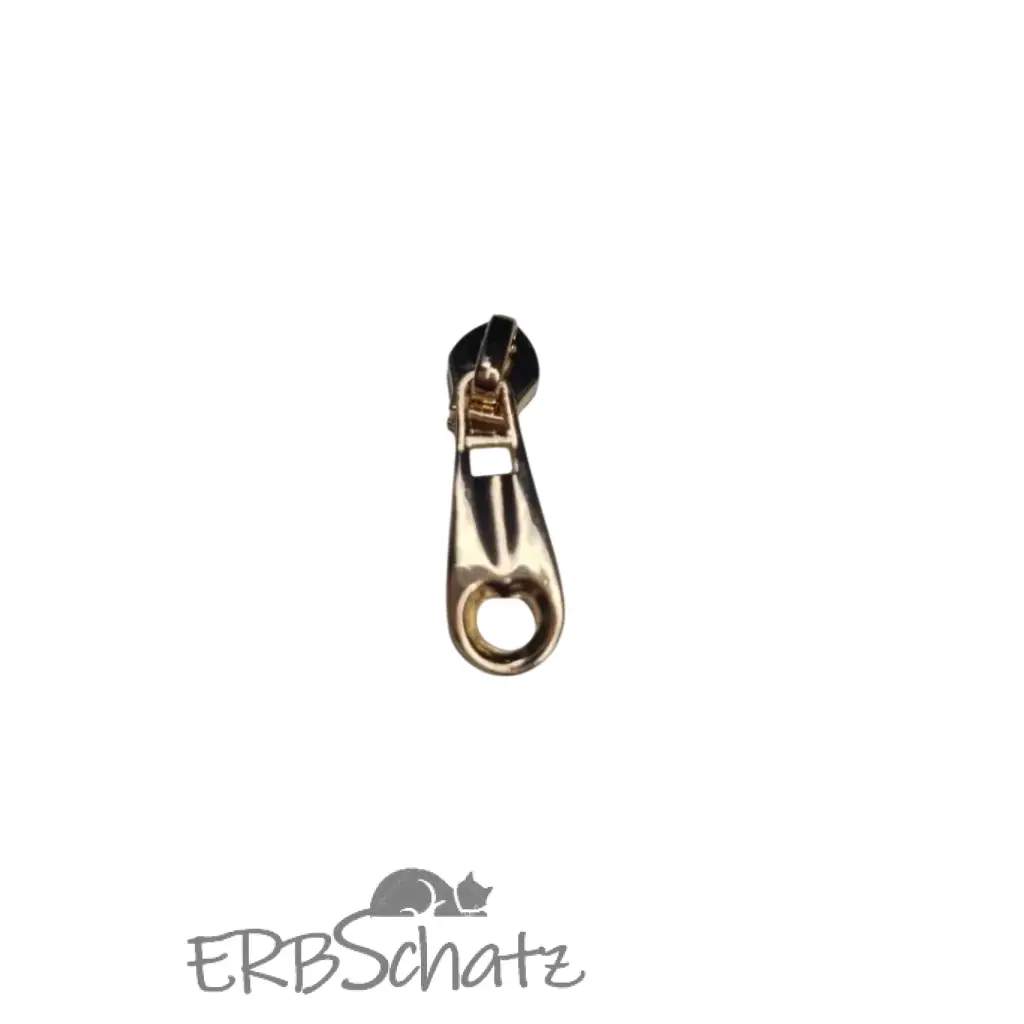 Zipper Herz schlicht (Gr. 3) - Gold