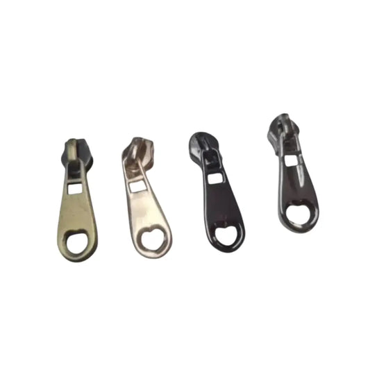 Zipper Herz schlicht (Gr. 3) Gun Metal - Reißverschluss