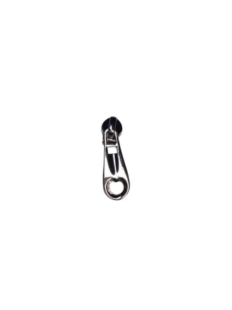 Zipper Herz schlicht (Gr. 3) Gun Metal - Reißverschluss