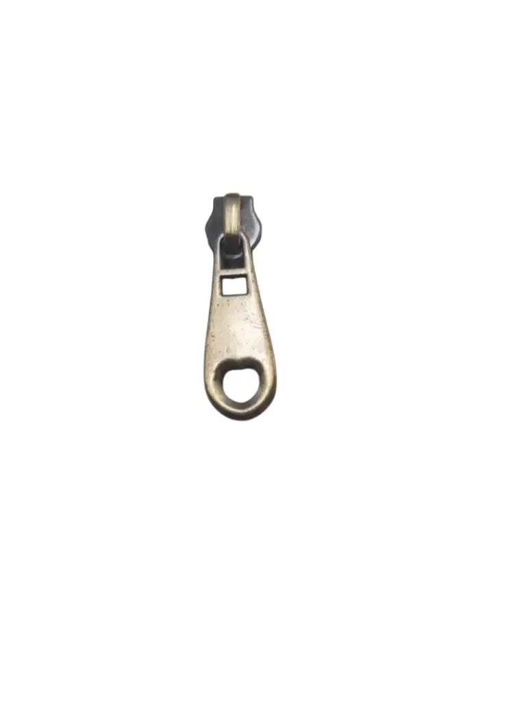 Zipper Herz schlicht (Gr. 3) Gun Metal - Reißverschluss