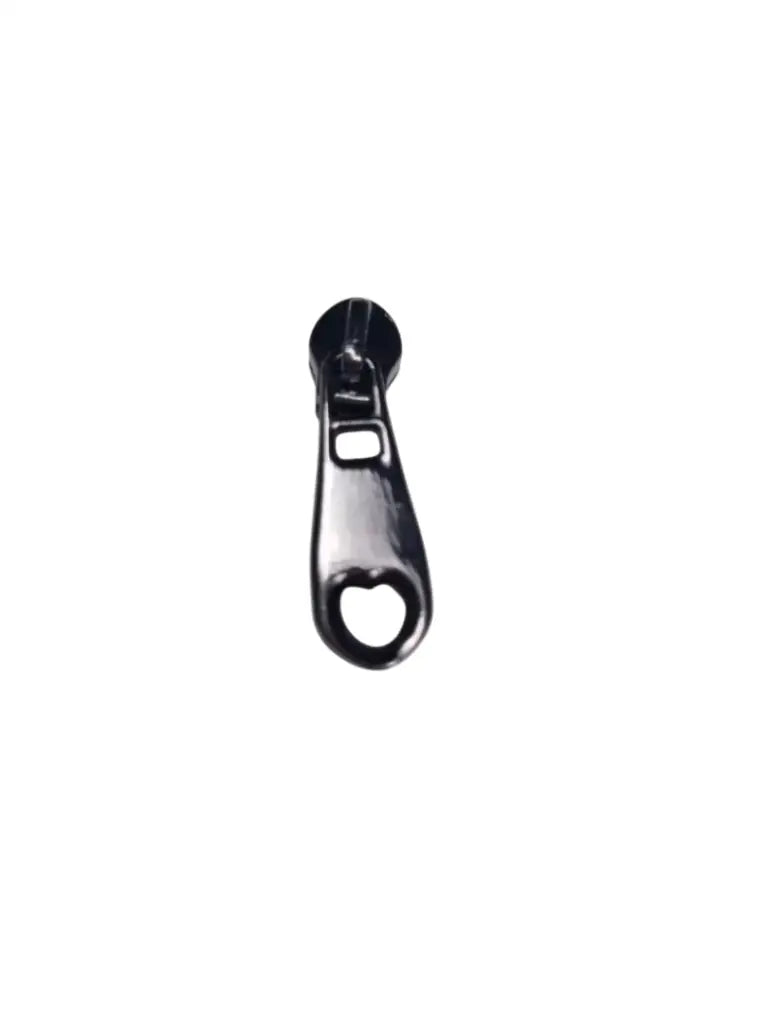 Zipper Herz schlicht (Gr. 3) Gun Metal - Reißverschluss