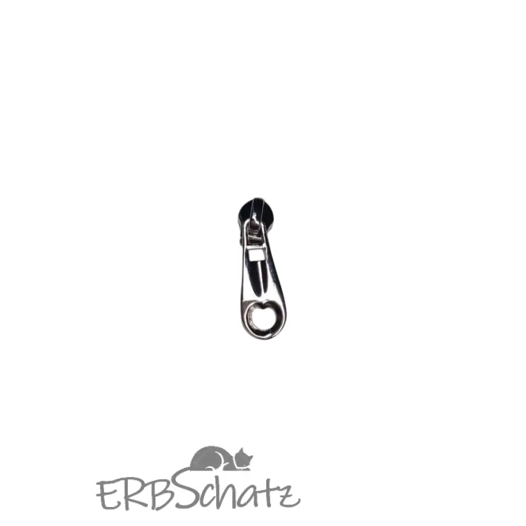 Zipper Herz schlicht (Gr. 3) - Silber