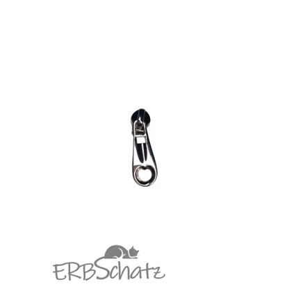 Zipper Herz schlicht (Gr. 3) - Silber