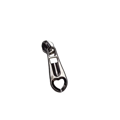 Zipper Herz schlicht Gun Metal - Reißverschluss Schieber