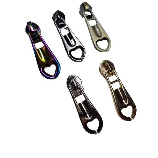 Zipper Herz schlicht Gun Metal - Reißverschluss Schieber