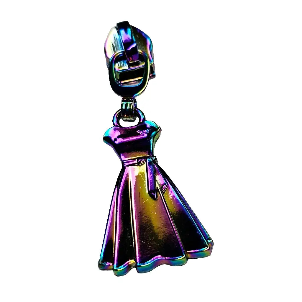 Zipper Kleid Rainbow - Reißverschluss Schieber Gr.5