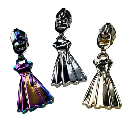 Zipper Kleid Rainbow - Reißverschluss Schieber Gr.5