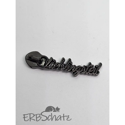 Zipper ’Lieblingsteil’ - Gun Metal