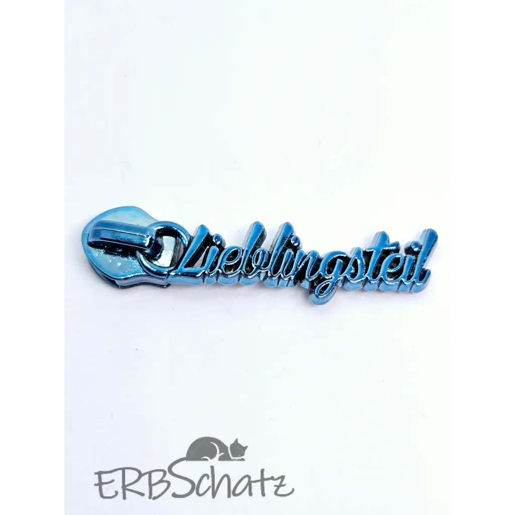 Zipper ’Lieblingsteil’ Metallicfarben - Blue