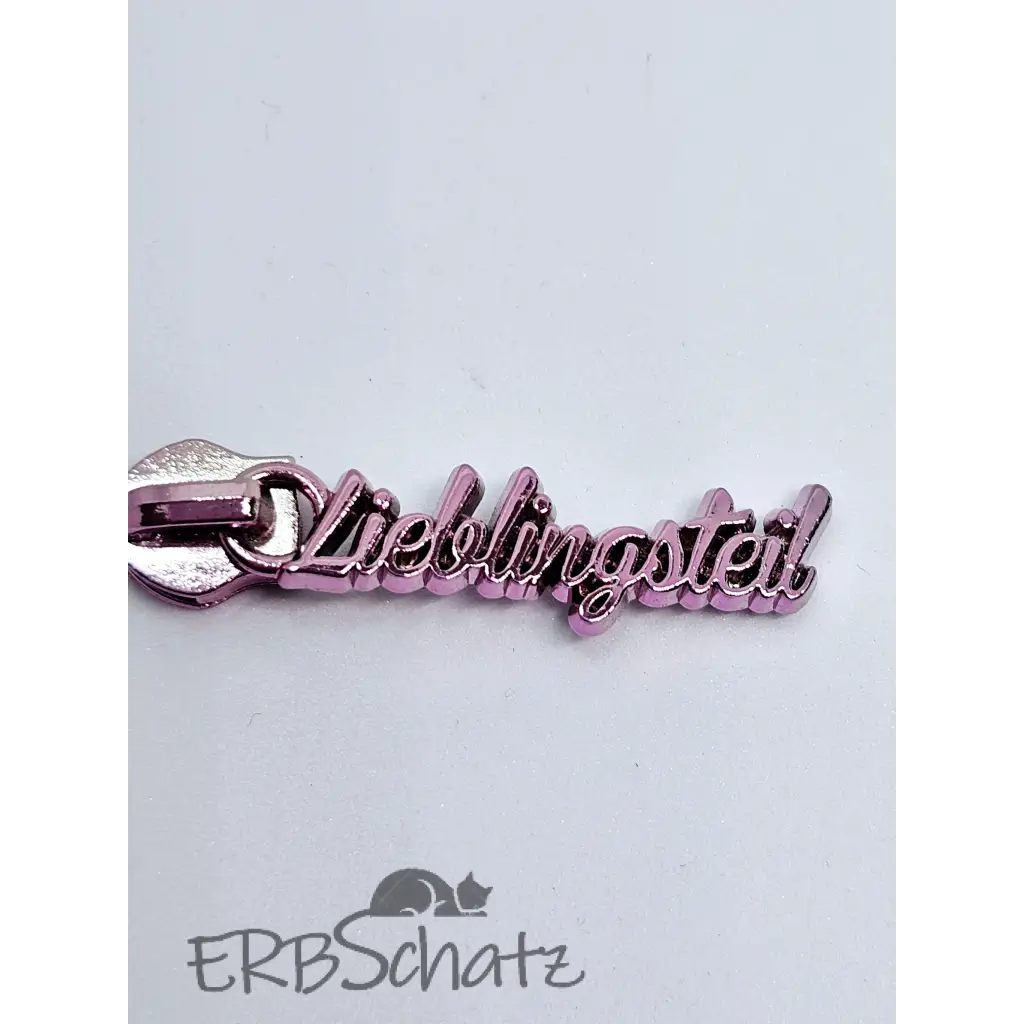 Zipper ’Lieblingsteil’ Metallicfarben - Light Pink