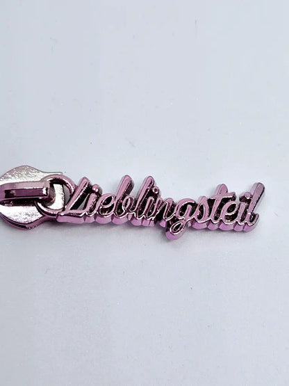 Zipper ’Lieblingsteil’ Metallicfarben Lila - Reißverschluss